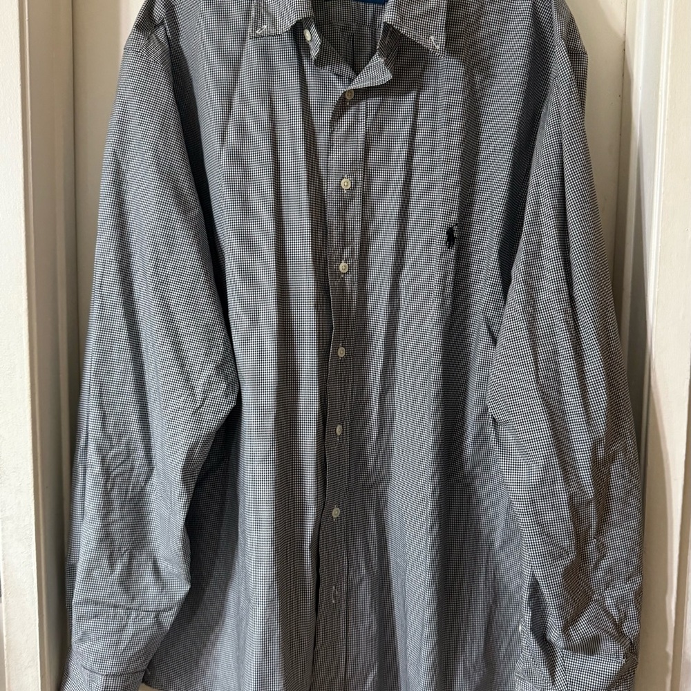 Ralph Lauren Black and White Checkered Shirt